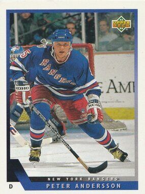 Peter Andersson - 1993 Upper Deck Hockey Card